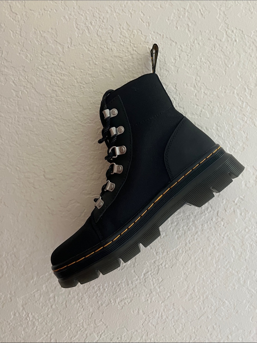 Women's Black Lace-Up Lug Sole Ankle Boots, DC MARTENS